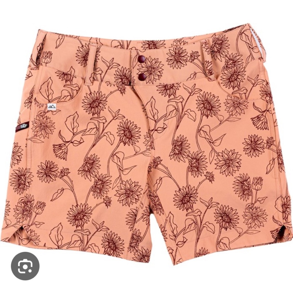 WILD RYE Mountain Biking Shorts with Floral Pattern